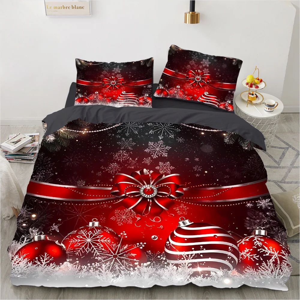

2/3pcs bedding set Digital Print Comfortable Duvet Cover for Home Bedroom Decoration, 1 Duvet Cover and 2pillowcase with Zippers