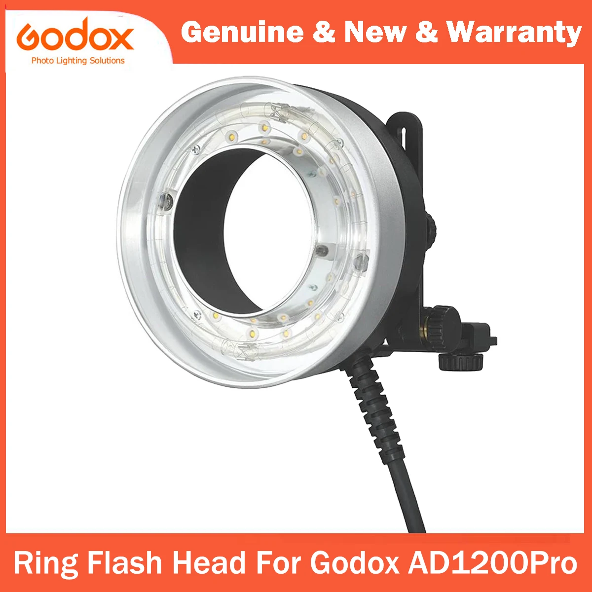 

Кольцевая вспышка Godox R1200 для аккумуляторного блока AD1200Pro, 1200 Вт, сильная мощность, практически бестеневое освещение