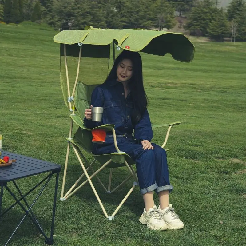 `Thickened Leisure‑Bench Foldable Portable Sunshade Seat for Outdoor Beach Fishing Camping Multi‑Use Furnishings Gear Equipment`