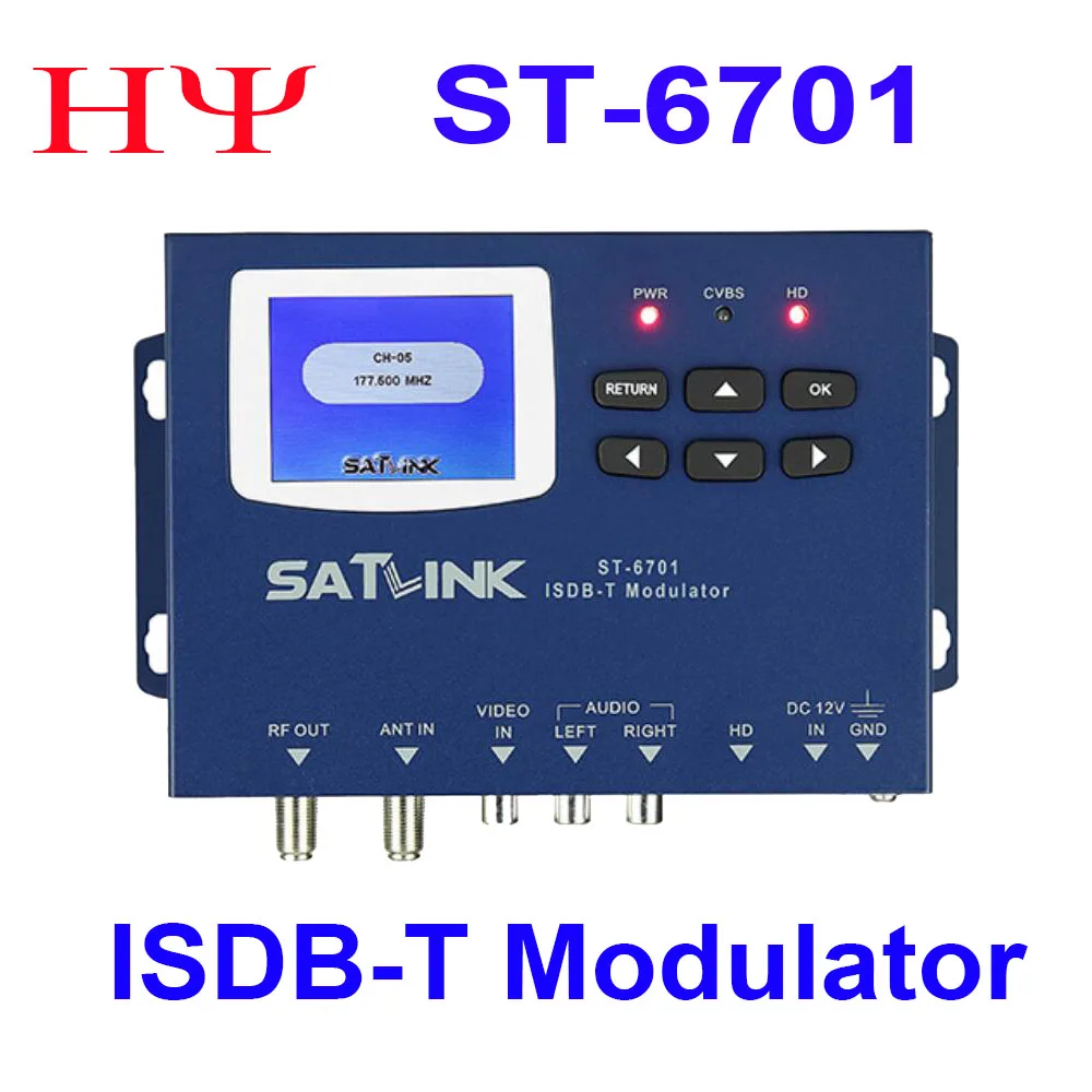 SATLINK ST-6701 to ISDB-T modulator 1 Route 1080P AV/ MI Input ST6701 ISDBT RF output Brazil Japan encoder modulator