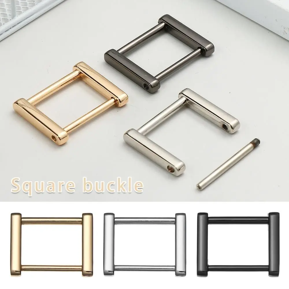 Belt Handle DIY Clasp Leather Craft Shoulder Webbing Buckle Rectangle Rings Buckle Bag Loop Strap Connector Screw Rings Buckle