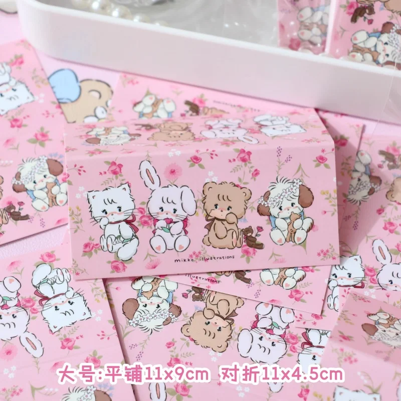 Mikko Joint Packaging Card Cute Packed Cookie Bakery Decoration Folding Card Xuedao Shop Gift Packaging Material Cartoon Card