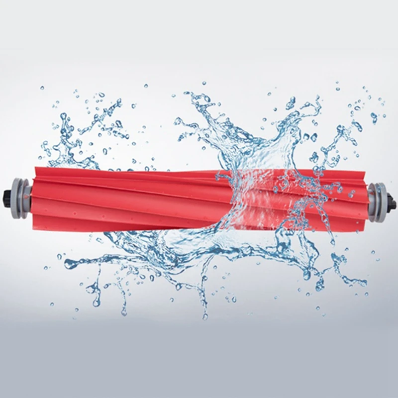 Sikat rol & sikat utama penutup putih & merah plastik + karet untuk Xiaomi Roborock Q Revo /Roborock P10 A7400RR Robot penyedot debu