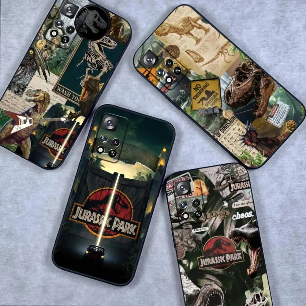 

Jurassic Park Dinosaur Phone Case For Samsung S 25,24,23,22,30,21,10,9,Ultra,Plus,Lite,FE,4,5G Black Soft Case