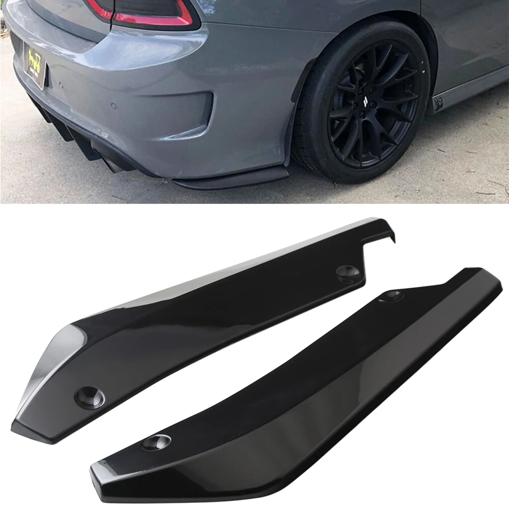 LAICY For Dodge Charger 2006-2020 Car Rear Bumper Splitter Diffuser Canard Wrap Spoiler Side Fender Skirt Lip Chin Body Kit