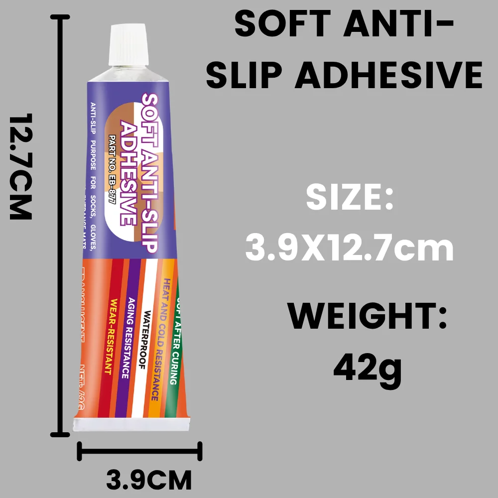 Anti-Slip Glue Multi-Use Waterproof for Socks Carpets Bath Mats Gloves Fabrics Appliances Strong Grip Long-Lasting Adhesive