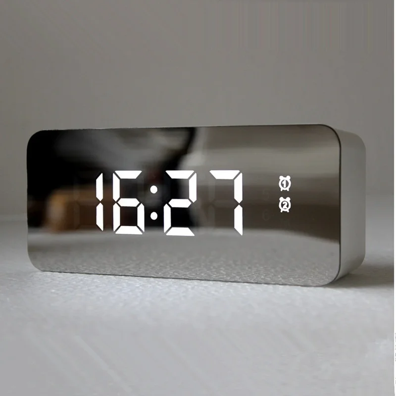 Bedroom Alarm Clock Silent Digital Night Led Alarm Clock Luminous Desk Decoration Budzik Elektroniczny Alarm Clocks Ornament