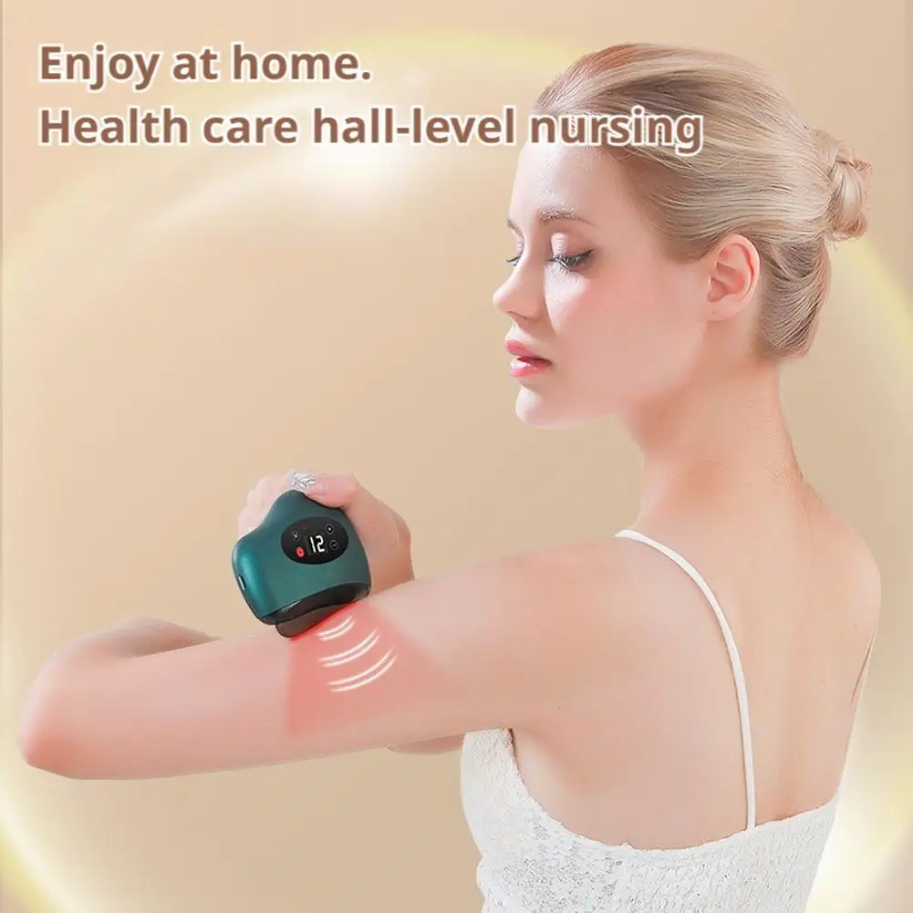 الكهربائية جواشا مدلك التدفئة الاهتزاز كشط مدلك للوجه الرقبة تدليك العضلات ورفع الجلد أداة تدليك الجمال #5