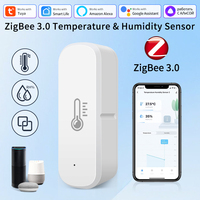 ZigBee Temperature And Humidity Sensor Indoor Thermometer Controller Smart Home Voice Control Work With Alexa Google Assistant