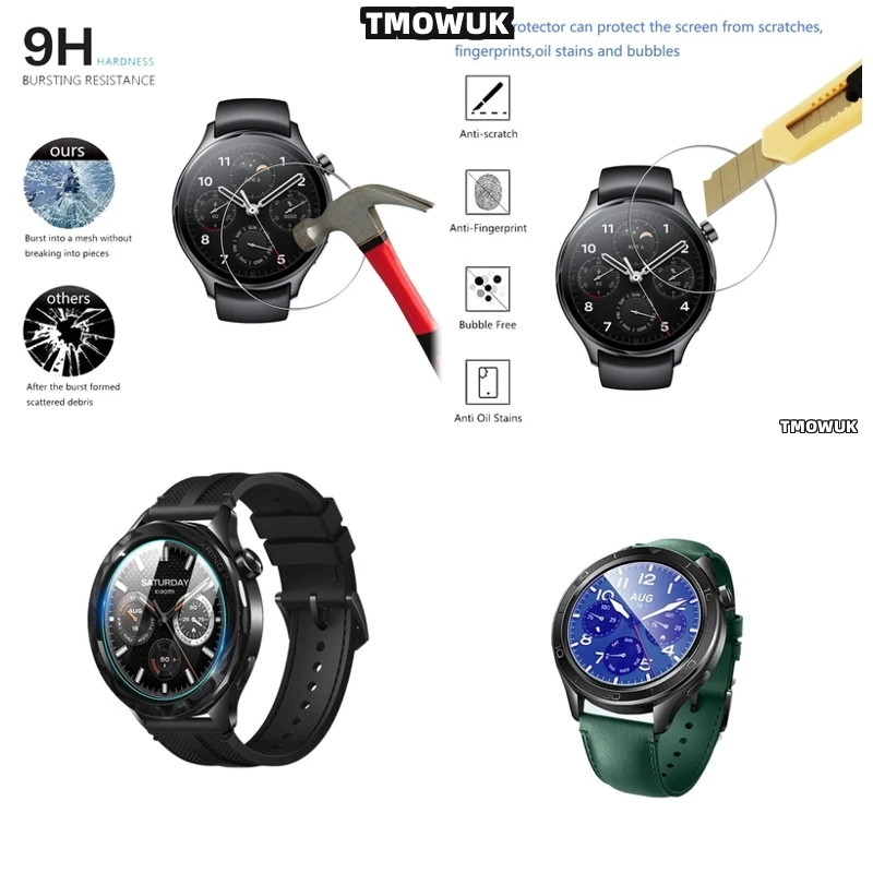 

For Xiaomi Watch S4 41mm Haylou Solar Neo Full Coverage 9H Tempered Glass HD Anti-Scratch Watch Film