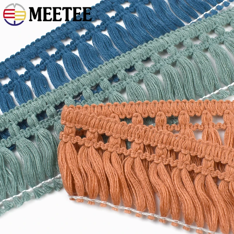 

5/10/20/25Yards 5cm Cotton Tassel Fringe Sewing Curtain Dresses Lace Trim Clothes Decoration Tape Hometextile Crafts Accessories