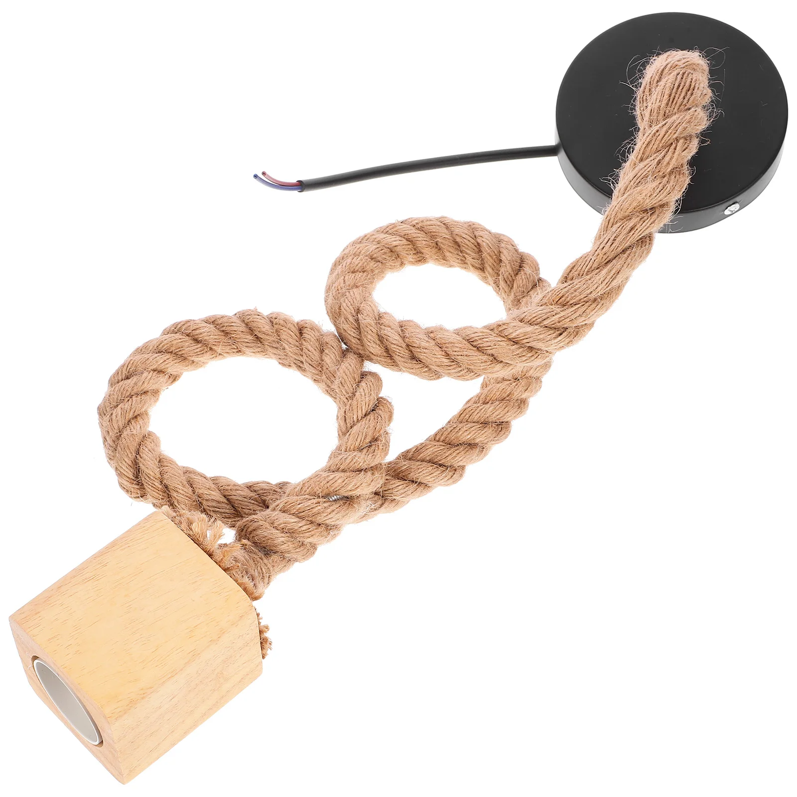 

Wooden Chandeliers Bulb Holder for Lamp Socket Replacement with Cord Retro Light Fixture Fittings Cloth Covered