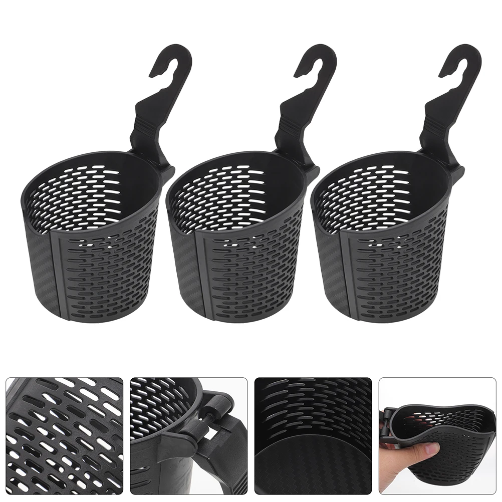 

3pcs Car-Mounted Cup Holder Multifunctional Drink Phone Storage Organizer Durable Plastic Beverage Rack Compact Water Bottle