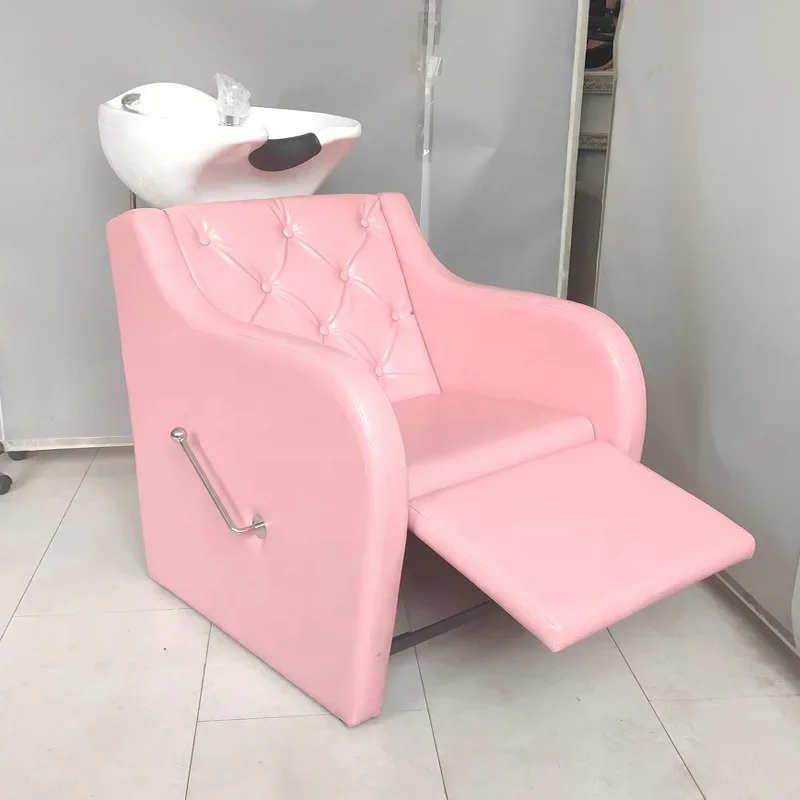 Hair shop special flush bed factory direct sales barber shop shampoo bed new seated semi-lying shampoo bed