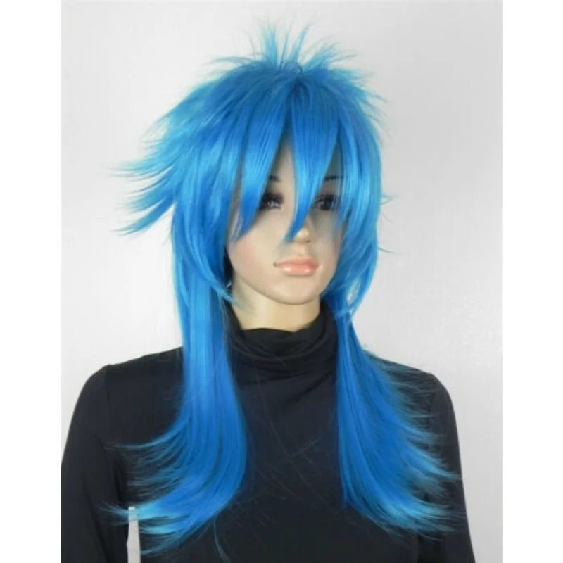 Hot Sell Fashion Long Light Blue Straight Women Lady Cosplay Hair Wig