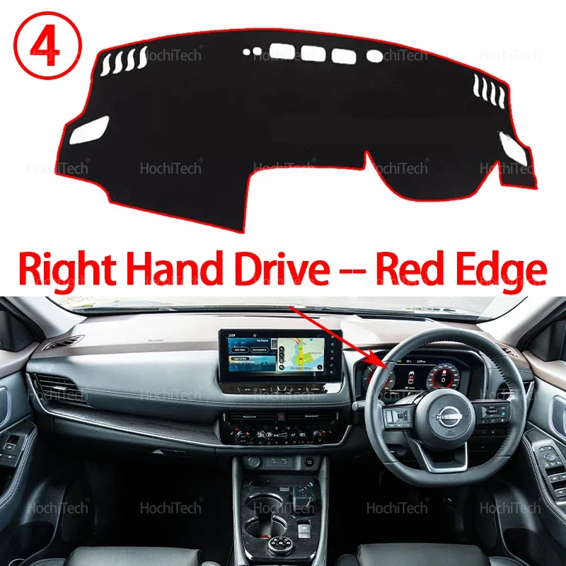 Armaturenbrett Abdeckung Bord Anti-Slip Matte Schützen Pad Auto Sonnenschirm Teppich Teppich Für Nissan Rogue X-trail T33 2021 2022 2023 2024 2025 – Detail 12
