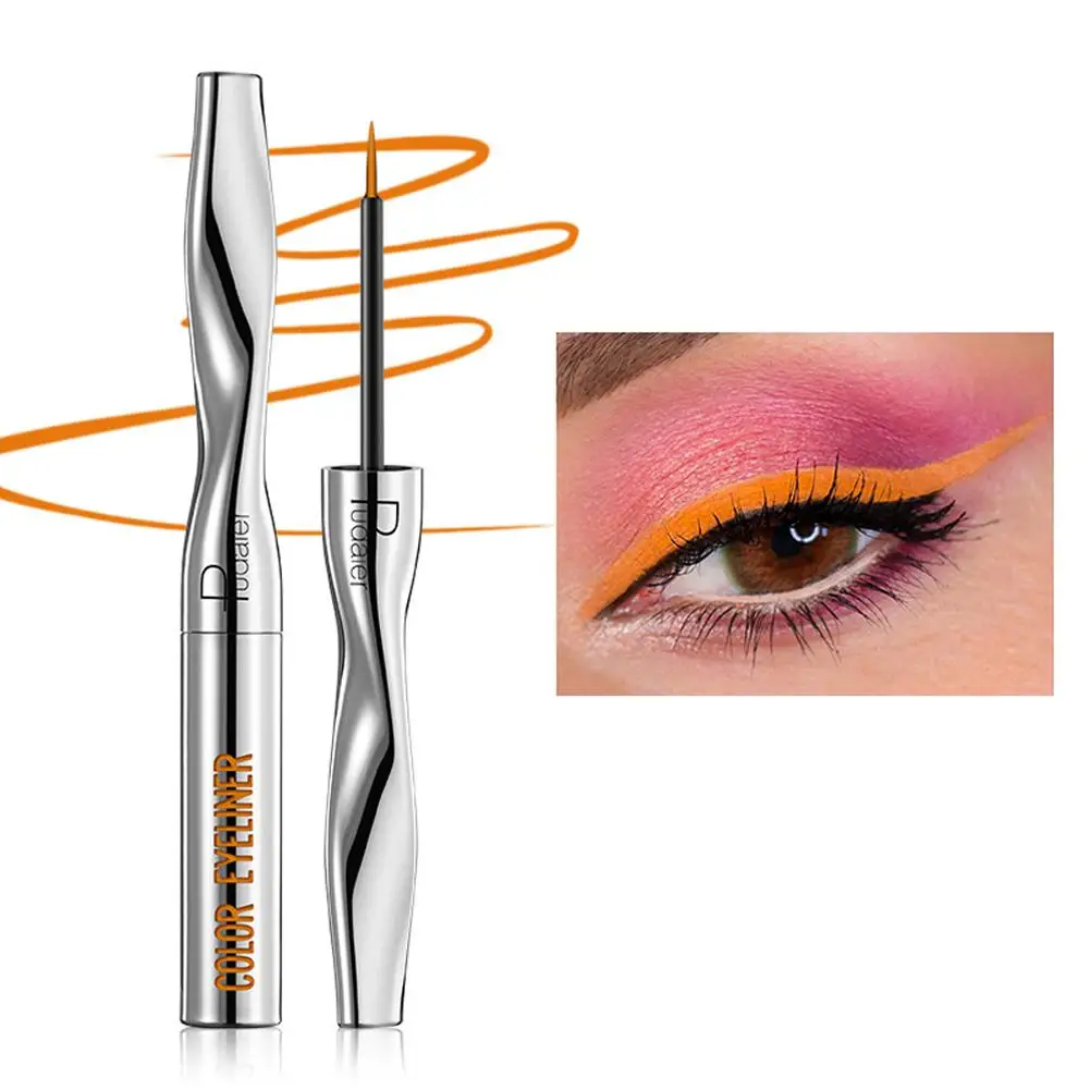 Kleurrijke Vloeibare Eyeliner Waterdichte Zweetbestendige Bloeiende Lange Sneldrogende Pennenvoering Cosmetica Blauw Oogpaars Geen R7e8