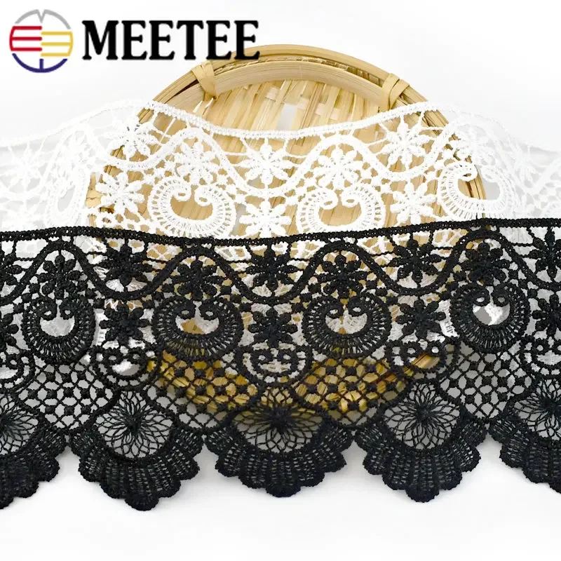 1/2/3/5/10M 10cm Embroidered Lace Trims for Sewing Clothes Fabric Ribbon Wedding Dress Decorative Trimming DIY Accessories