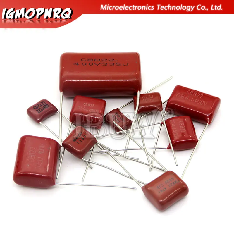 10PCS 63V 100V 250V 400V 630V CBB  Polypropylene film capacitor 100PF 220PF 470PF 10NF 1UF 22NF 100NF 220NF 330NF 470NF 680NF