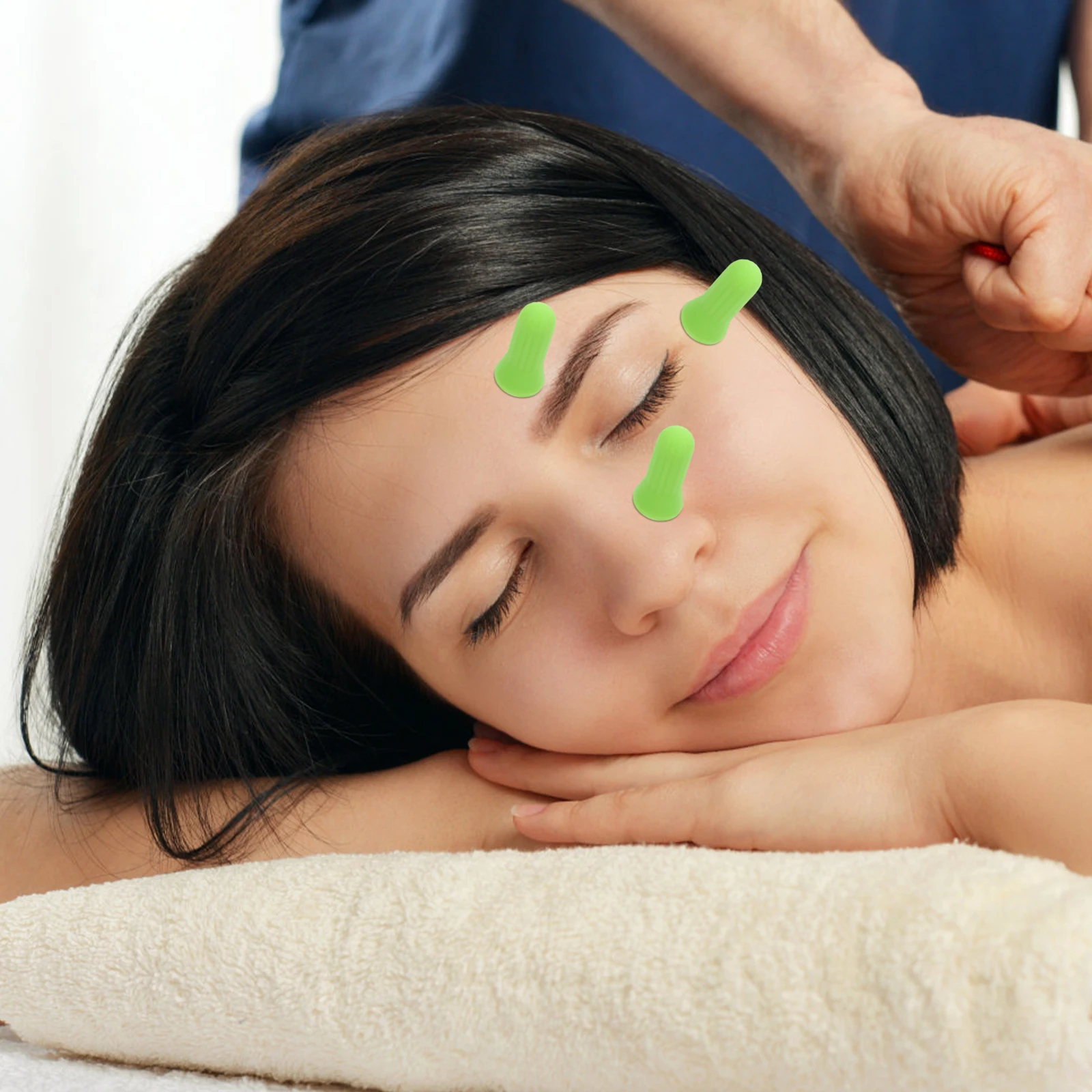 

12 шт., мини-набор для банок глаз, портативные силиконовые присоски, облегчение усталости глаз, впитывание влаги, кровообращение, банки для лица