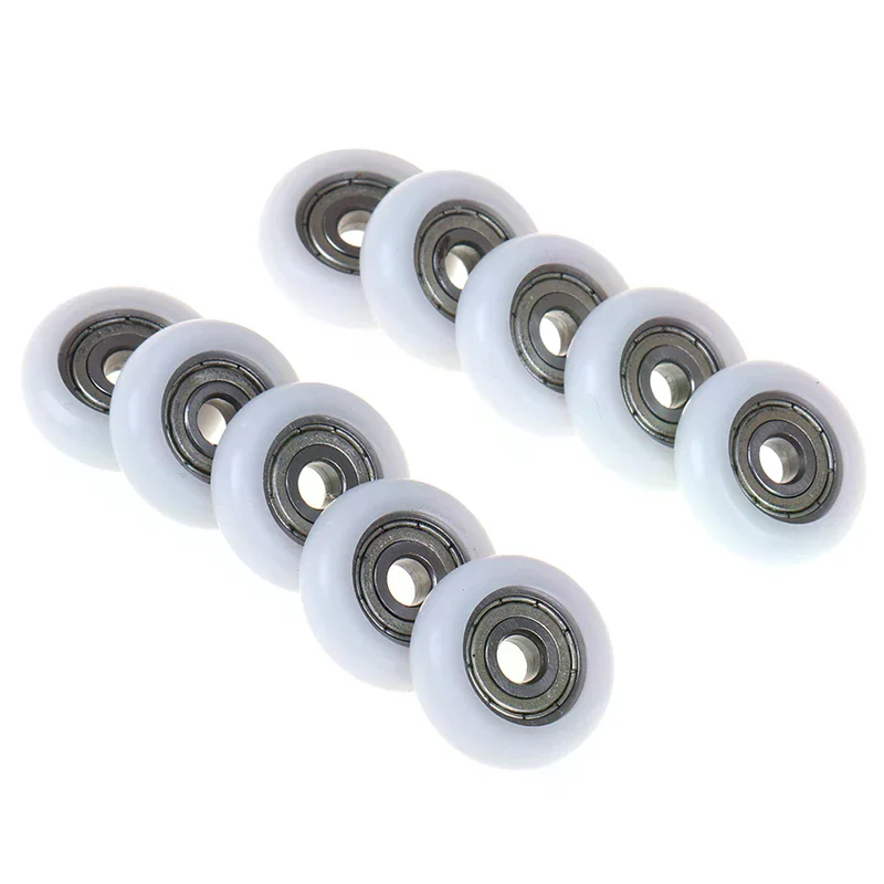 Roulettes de douche coulissantes en plastique, roulettes de remplacement pour porte, 2/5/10 pièces