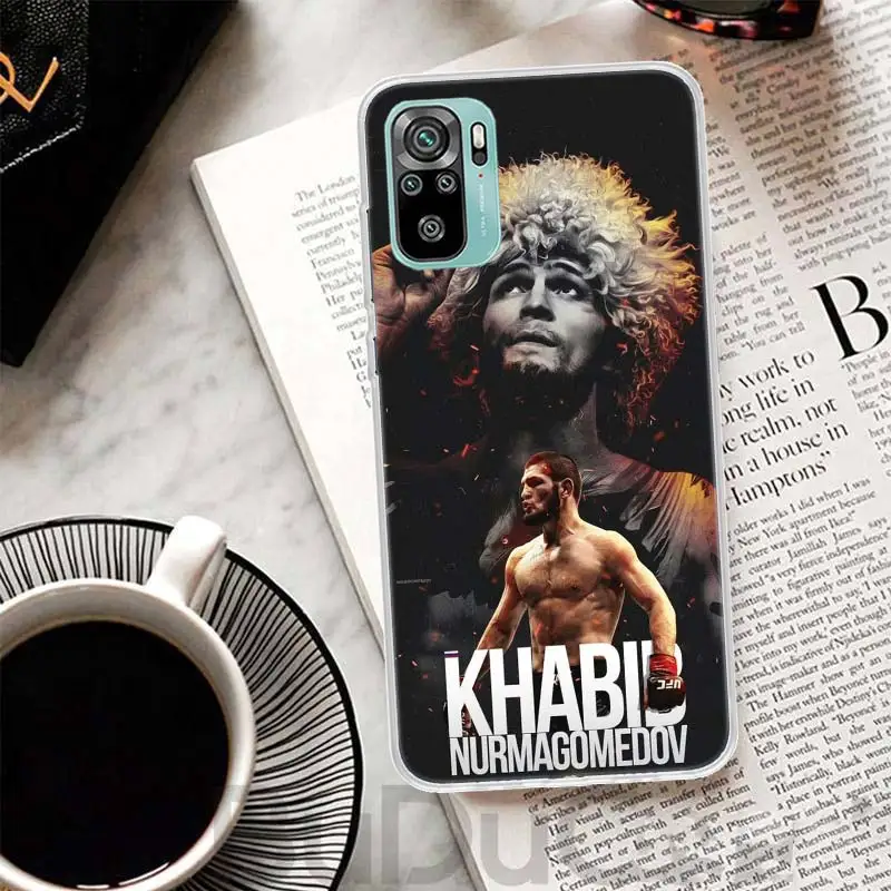 Khabib Nurmagomedov Cover For Xiaomi Redmi Note 13 12S 12 11 11S 10S 10 Pro Plus Phone Case 11E 11T 9 9S 8T 8 + Print Coque Redm