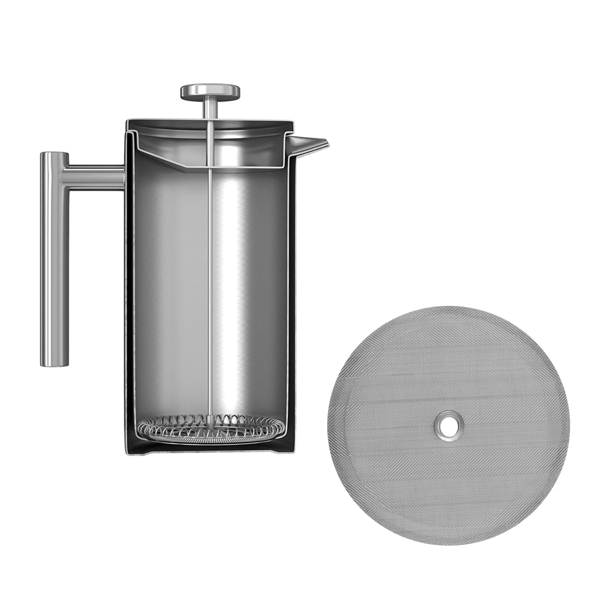 

Coffee Filter 100mm Stainless Steel Anti dust Anti rust Corrosion Resistant Coffee Pot Net Pressure Pot Filter Long Service Life