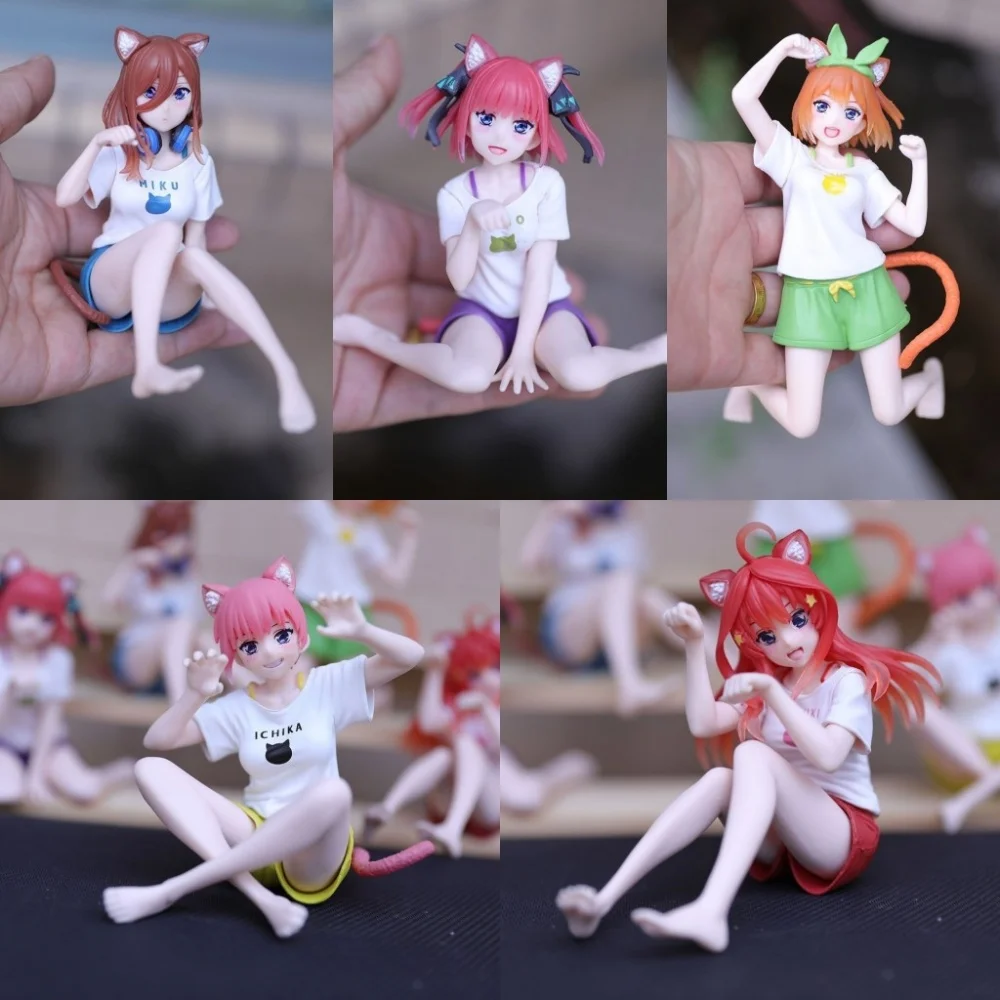 

Anime The Quintessential Quintuplets Nakano Ichika Nino Miku Yotsuba Itsuki PVC Action Figure Collectible Model Doll Toy 11-15CM