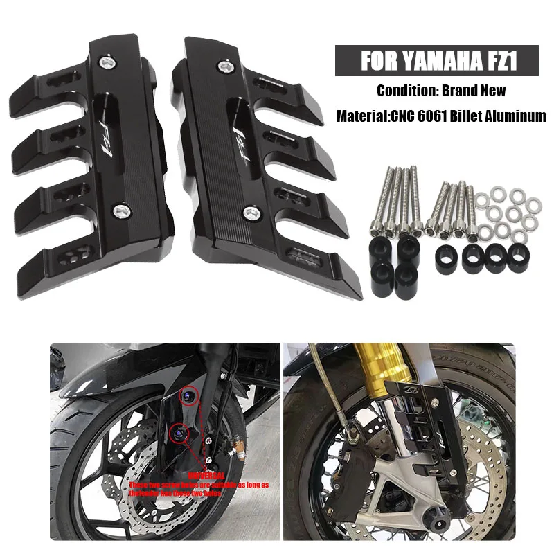 With Logo For Yamaha FZ1 Fazer FZ1N FZ1-N FZ 1 N abs Motorcycle Front Fork Protector Fender Slider Guard Accessories Mudguard