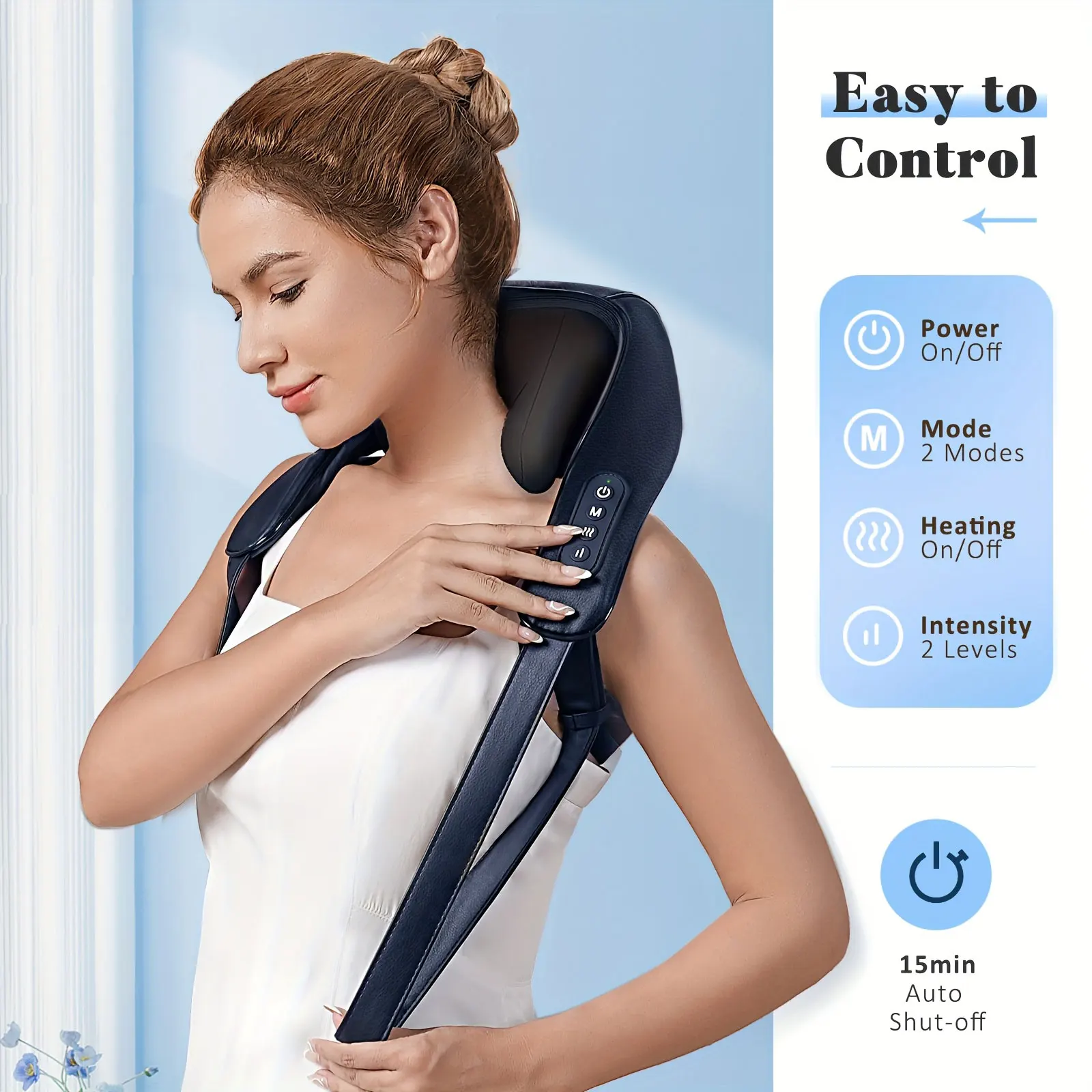 New wireless shoulder trapezius massager with four-mode electric shoulder massage shawl for home office use