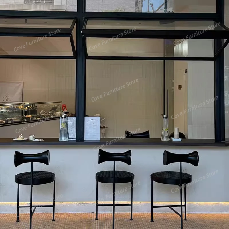 

Reception Metal Bar Stools Retro Outdoor Black Creative Adults Bar Chairs American Industrial Party Sillas De Bar Home Furniture