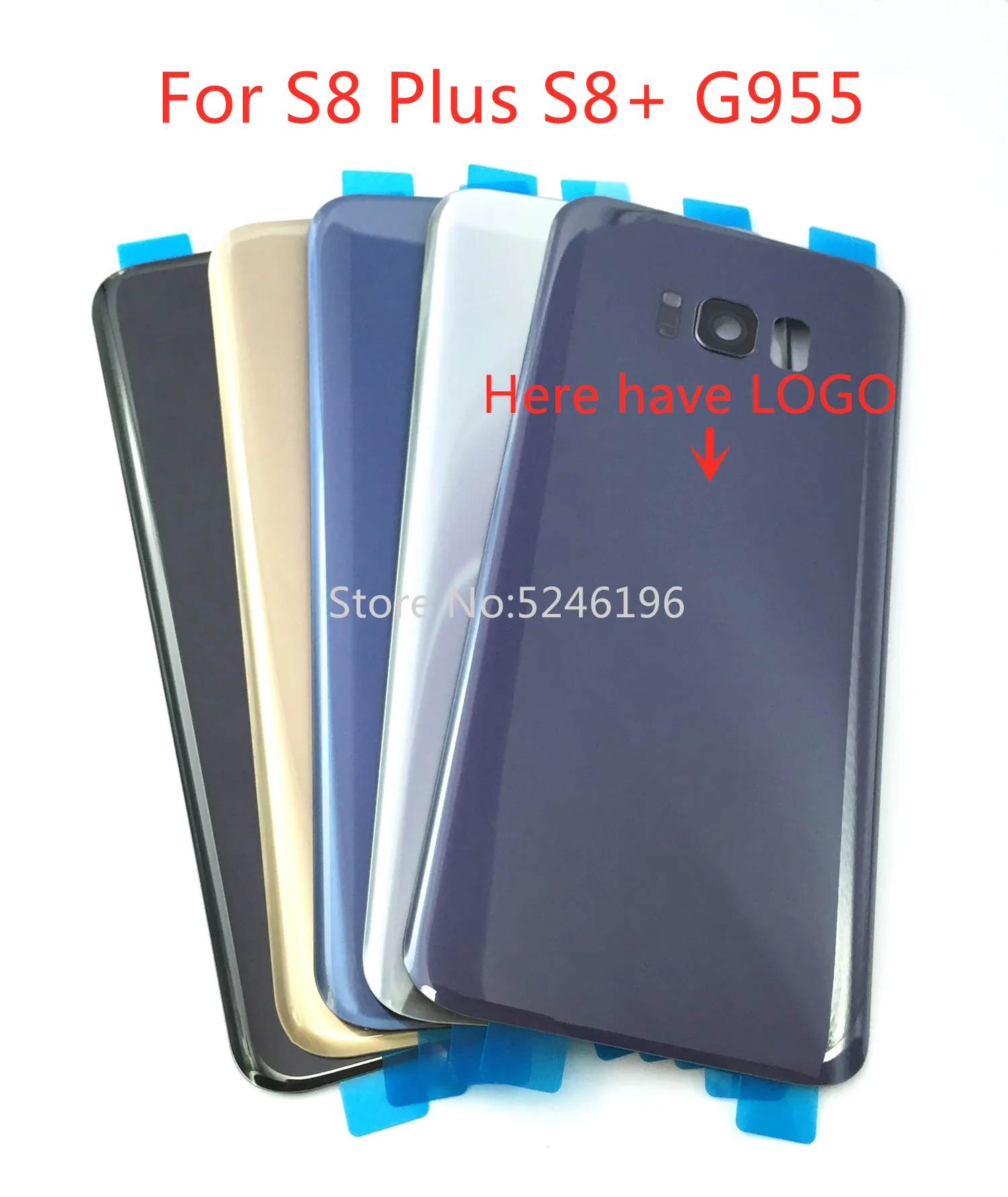 1pcs Battery Rear Glass Back Cover Camera Glass Lens Frame For Samsung Galaxy S8 Plus S8+ G955F G955U G955N G9550 Replace Part