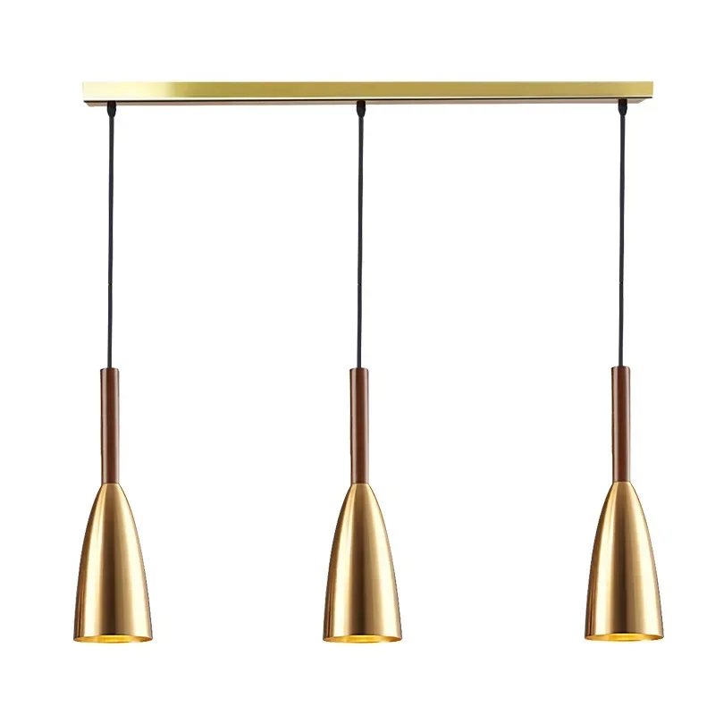 

Restaurant light, household gold copper light luxury Nordic modern simple meal chandelier, atmospheric bar LED