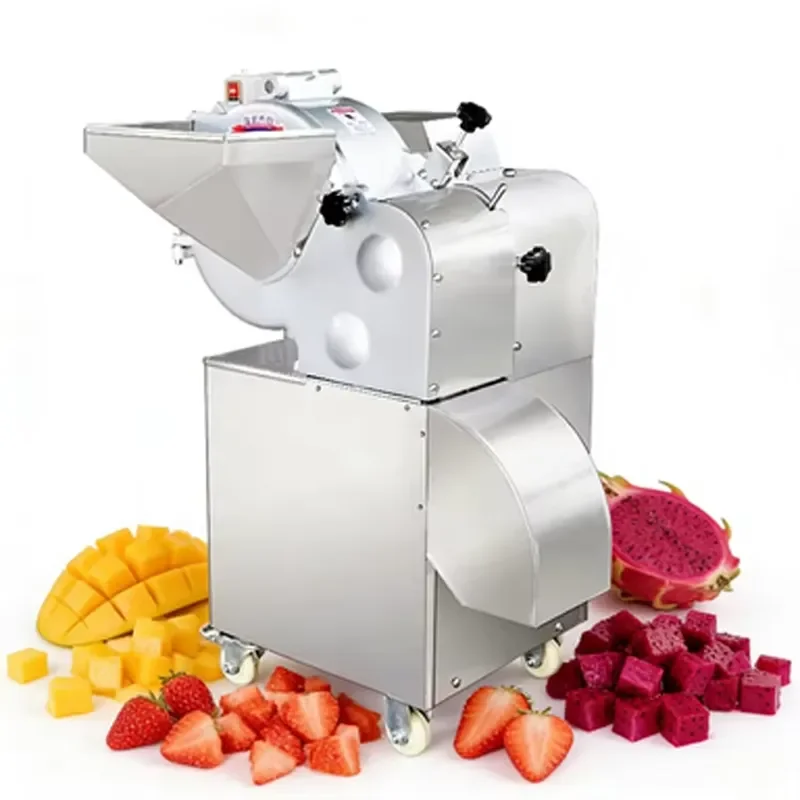 Low Noise Multifunctional Dicing Machine PLC Controlled Stainless Steel Motor Quiet Operation Commercial Use Meat Root