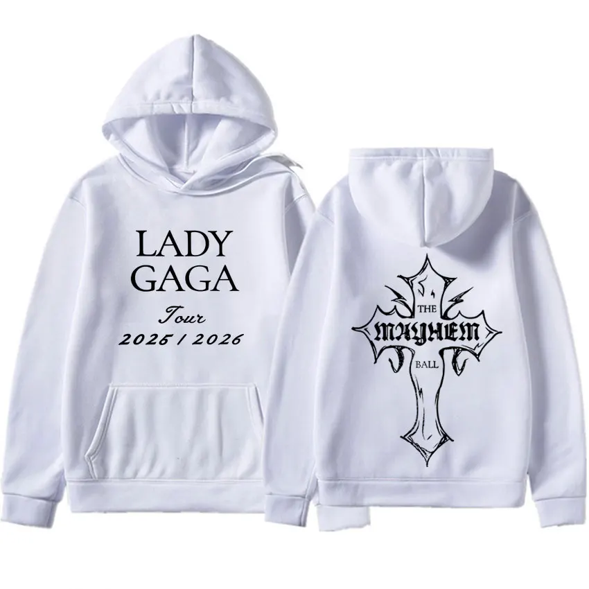 The MAYHEM Ball Tour 2025 Hoodie Lady Gaga Singer Graphic Tide Pullover Fashion Autumn/Winter Long Sleeve Casual Pop Sweatshirts