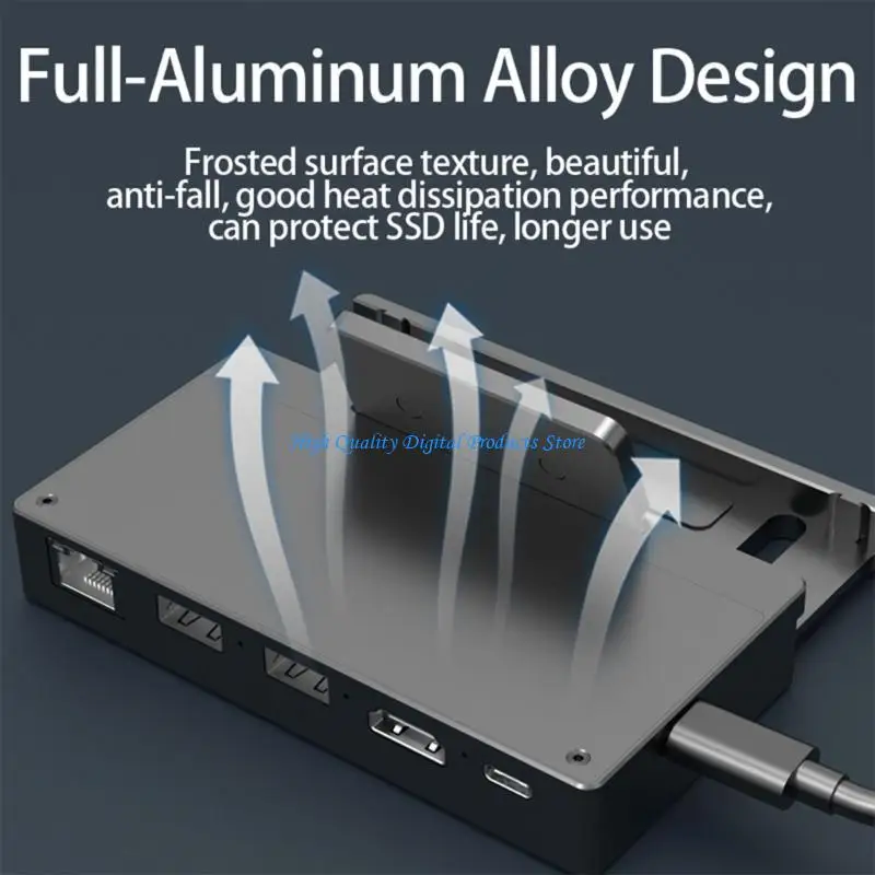 U2Je 6 in 1ドッキングステーションPD100W Steam Deck Support NVME+NGFF ProtocolsM.2ソリッドステートハードディスクSSDドックベース