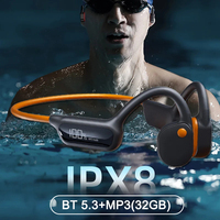 X10 Bone Conduction Earphone With LED Open Ear 5.3 Bluetooth Wireless Sport Headphones IPX8 Waterproof Headset 3D Stereo Sound