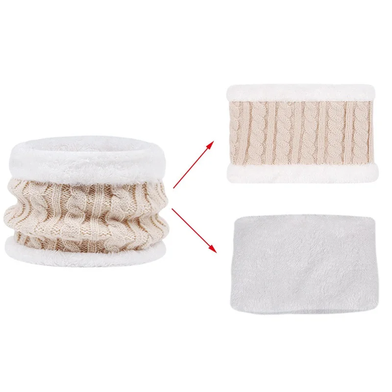 Strickmütze und Fäustling-Set für Jungen und Mädchen, dicke warme Beanie-Mütze, Handschuhe für Kleinkinder, Winter, 1–5 Jahre alt