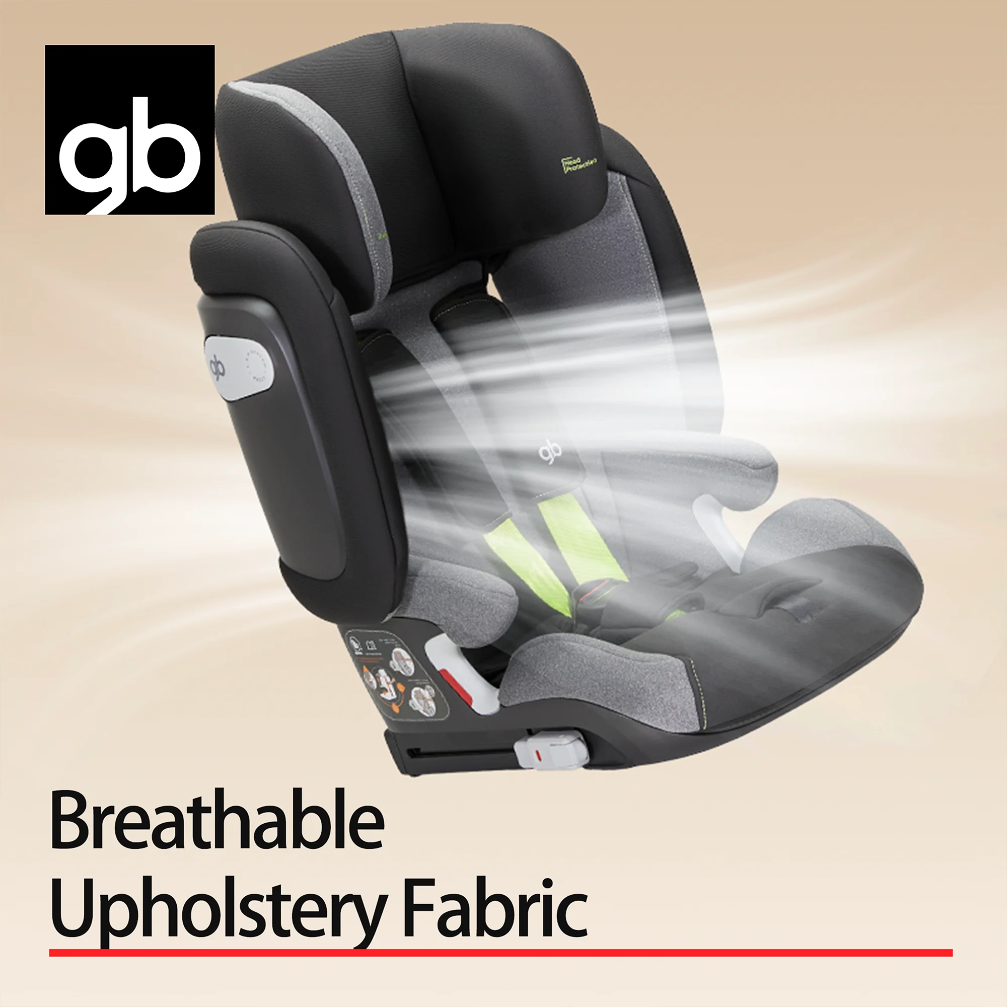 مقعد سيارة gb Pockit، مقعد سيارة للأطفال قابل للطي ومدمج للغاية - 9M-12Y، ارتفاع قابل للتعديل مع حماية من الصدمات الجانبية LSP، 80 كم/ساعة #2