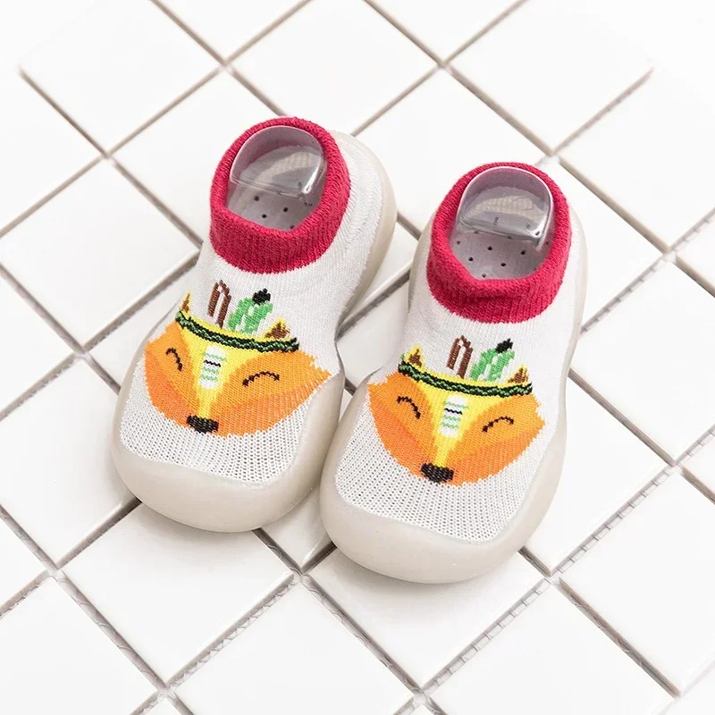 Children Anti-slip Shoes Newborn Baby Girl Cotton Non-slip Floor Socks Baby Boy Rubber Sole Cartoon Indoor Socks Infant Shoes