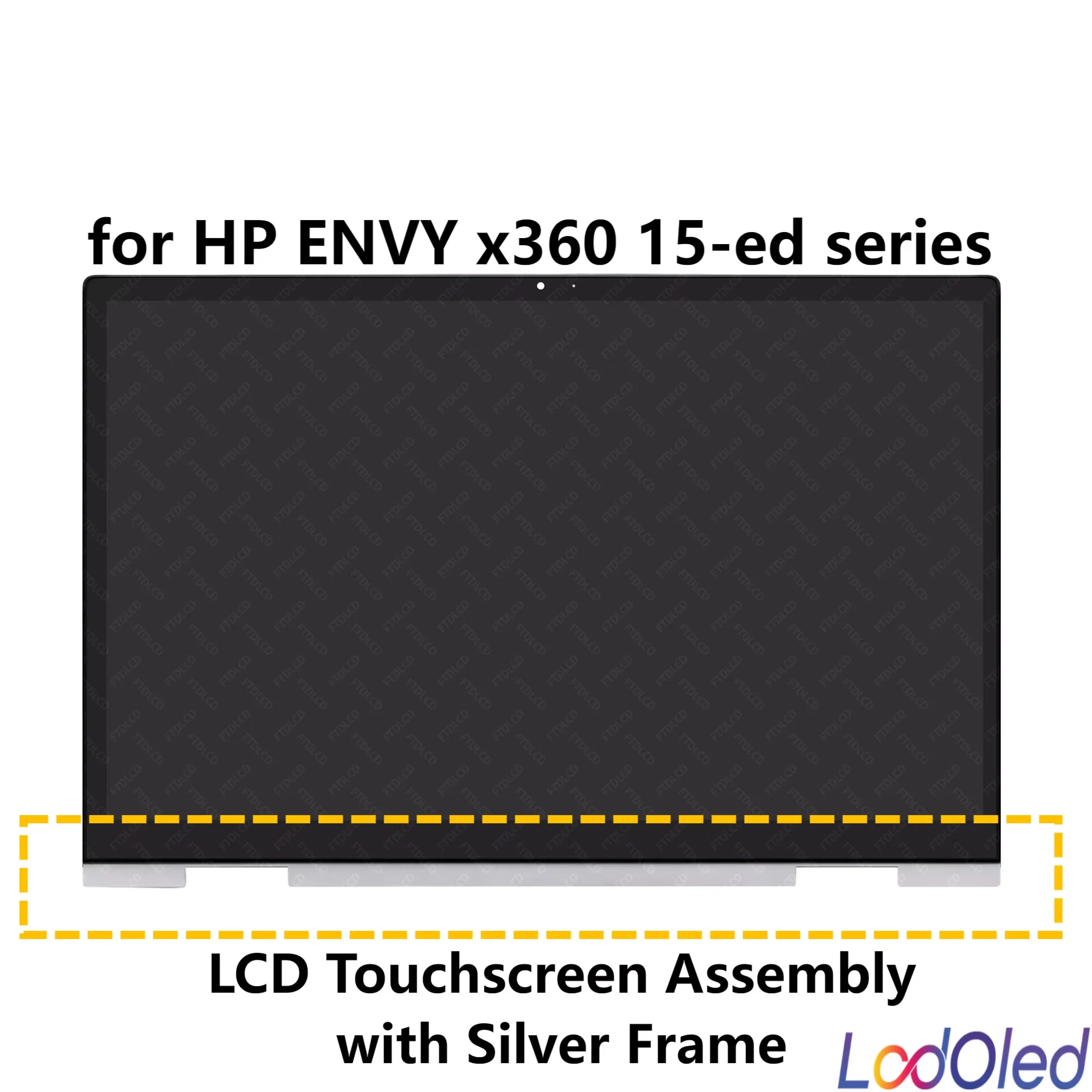 FHD LCD Display Touch Screen Glass Digitizer Assembly + Bezel for HP ENVY x360 15-ed0000nx 15-ed0001nx 15-ed1005ur 15-ed Series