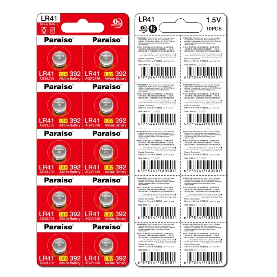 10-50pcs  AG3 LR41 Button Cell Battery 1.5V Button Coin Batteries PAR Battery for Watch Toys Remote
