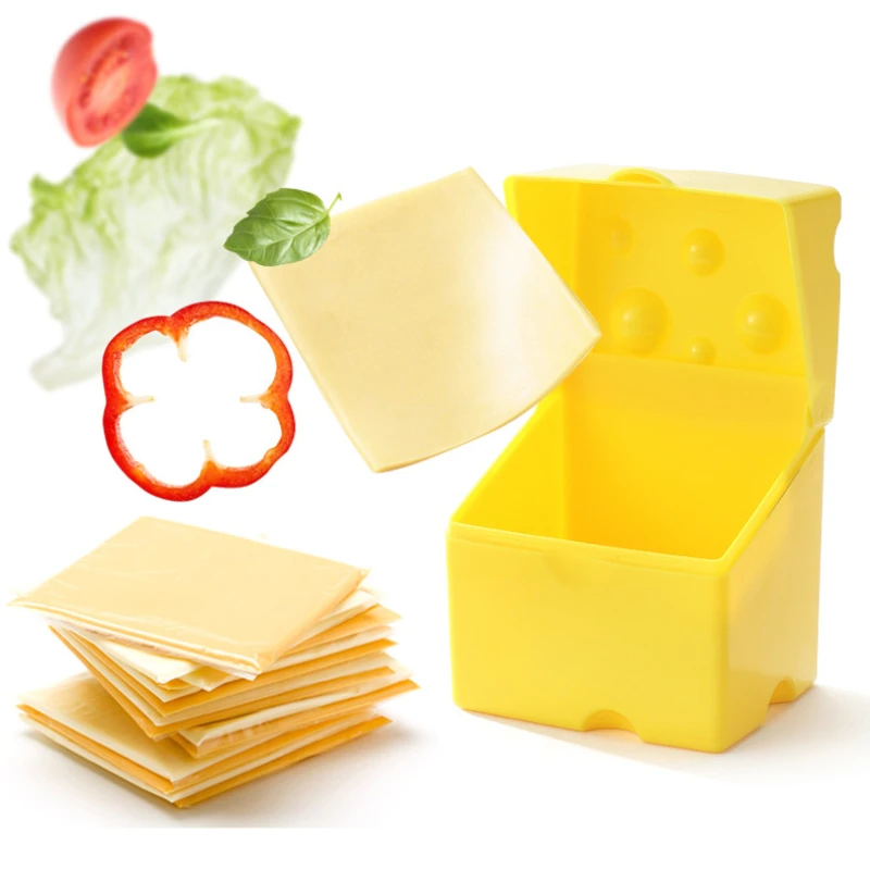 

Kitchen fresh-keeping ABS flip cheese box Refrigerator fresh-keeping boxFood and snack packaging Cheese storage box