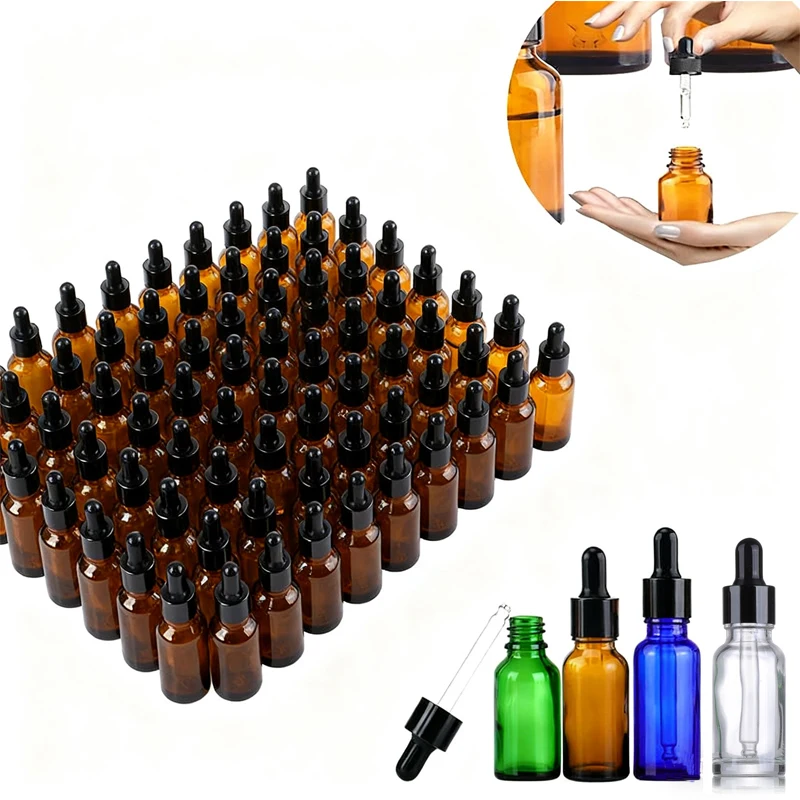 

20Pcs 5ml-100ml Reusable Glass Eye Dropper Bottles Long Glass Dropper Essential Oils Vials For Cosmetics Aromatherapy Tincture