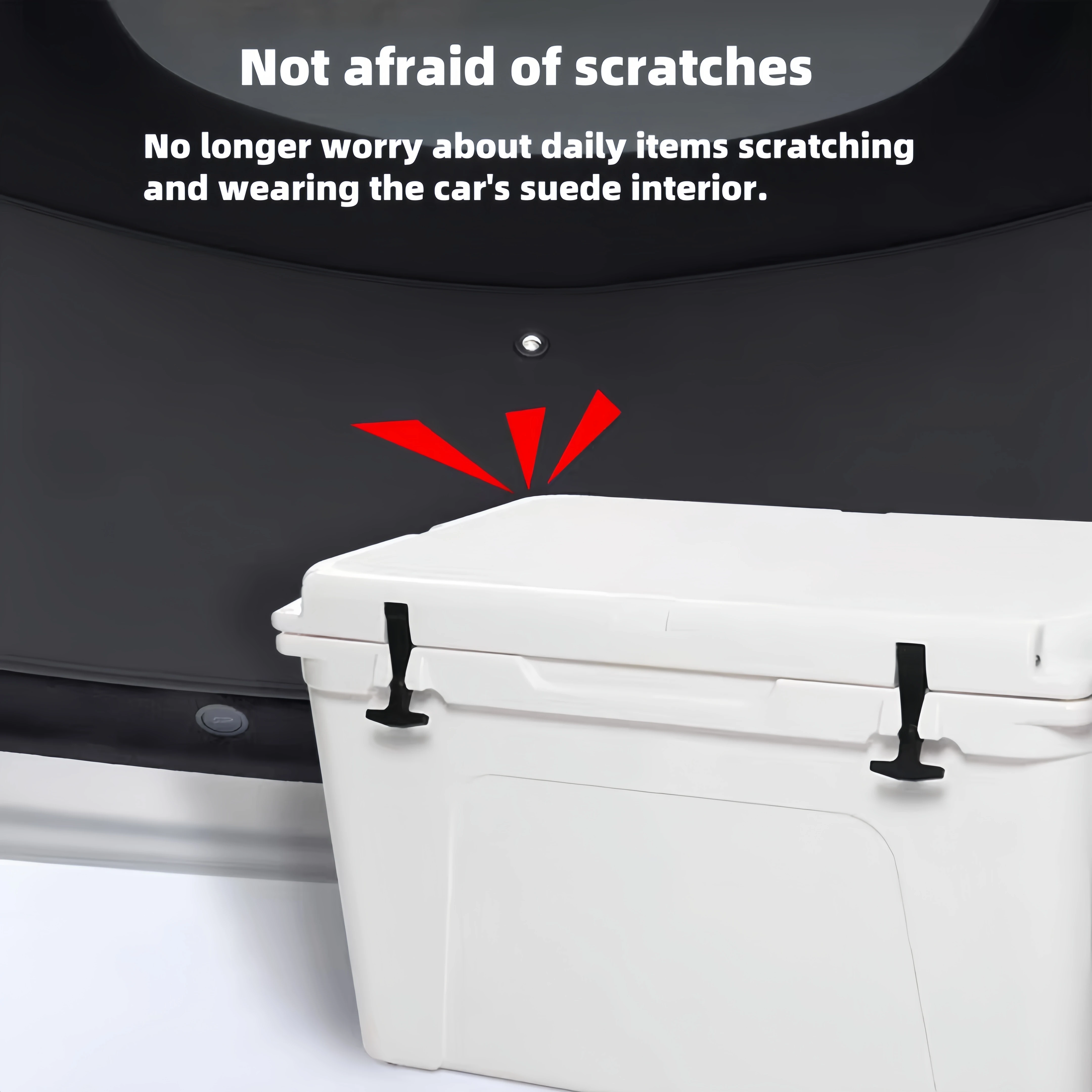 1 Stück für Model Y Juniper 5-Sitzer Heckklappen-Schutzpolster aus Leder, kompatibel mit der hinteren Kofferraumklappe zum Fahrzeugschutz – Detail 1