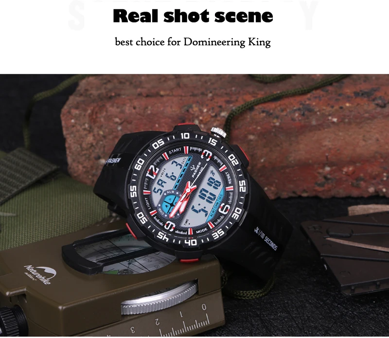 PASNEW Top Brand Men\'s Watches 50M Waterproof Swim Sports Watches Led Display Analog Digital Quartz Wristwatches Reloj Hombre