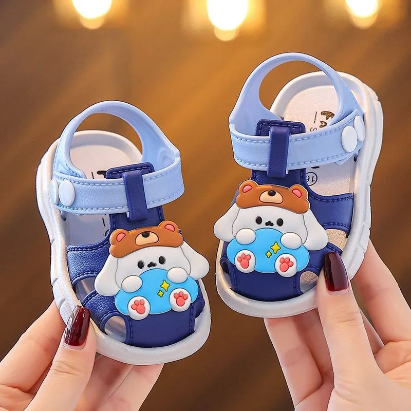 

2026 Summer Baby Sandals Boys Girls Soft Sole Comfortable Beach Shoes Cute Cartoon Designs Breathable Toddler Sandals 1-4 Years