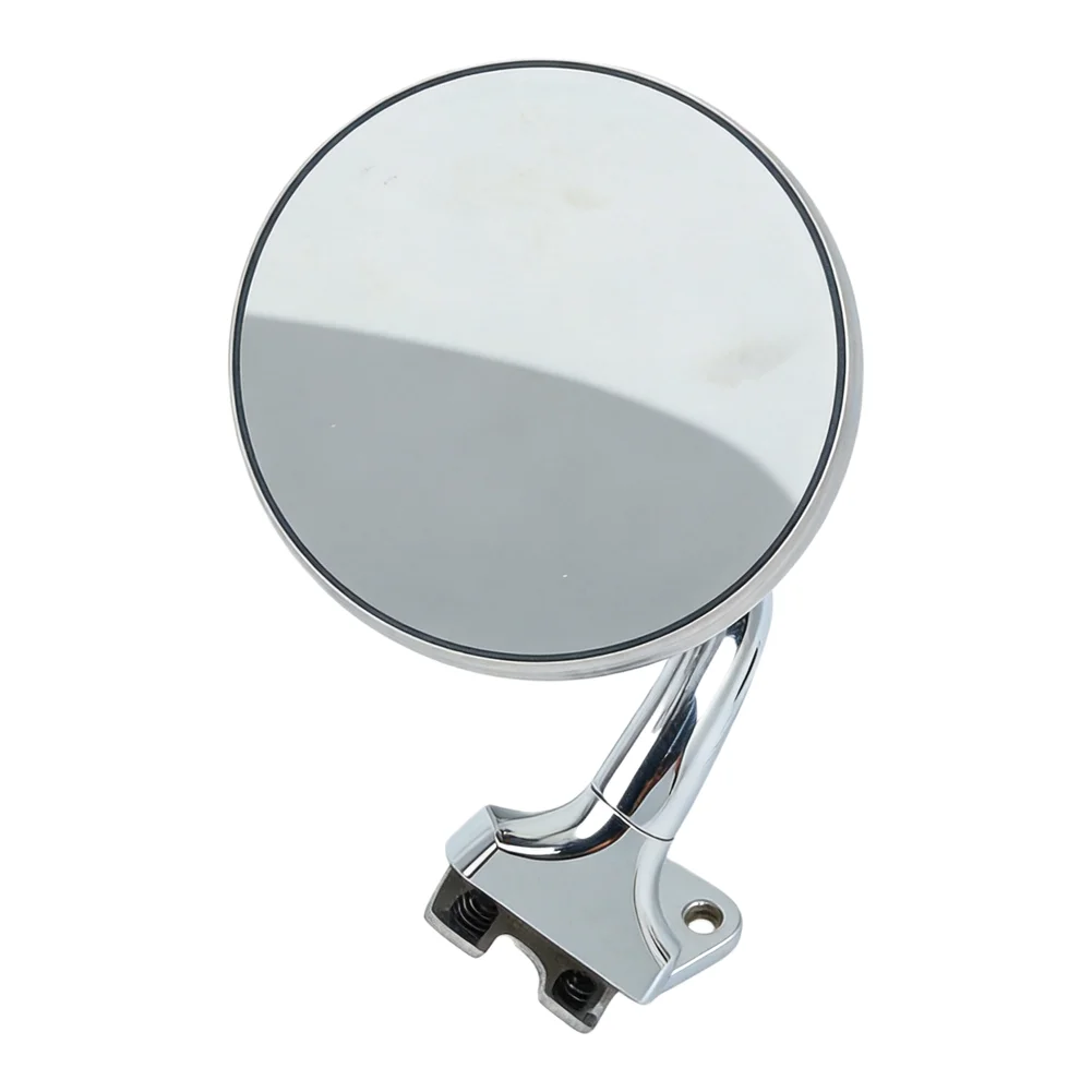 1PC Vintage Classic  Car Silver Round Side Mirror Stainless  Steel Retro Front Rear Rearview  Mirror Anti-reflective Mirror