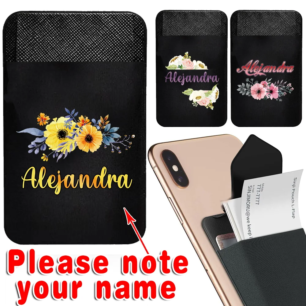 

Personalized Customized Fashion Mobile Phone Business Card Case Sticker Back Cover Leisure Printing Pattern Business Card Holder