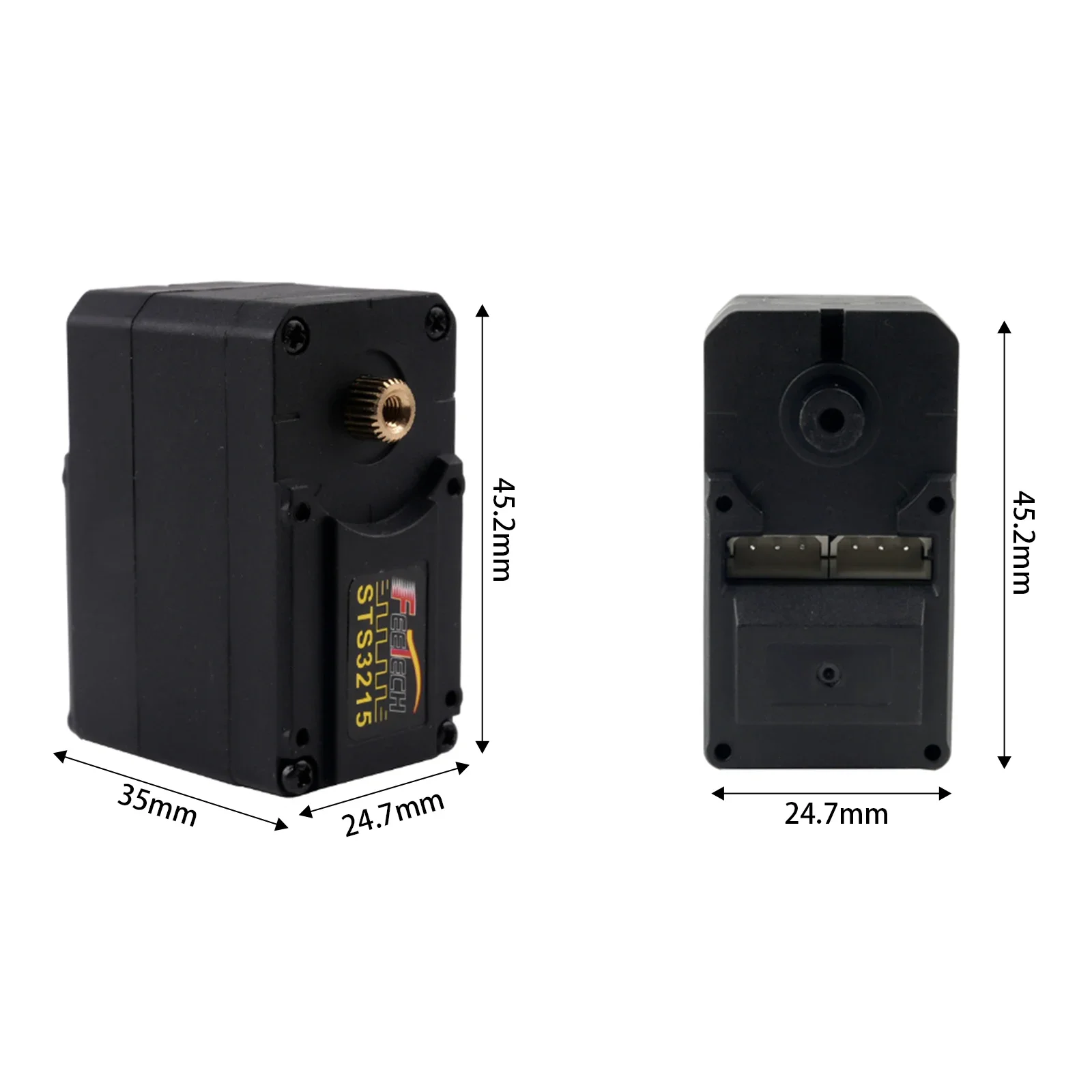 STS3215 19KG servomoteur double axe moteur 360 degrés 2 pièces/ensemble 1:345 fonctions de puissance Servos pièces de bricolage pour modèle robotique de voiture/Robot RC